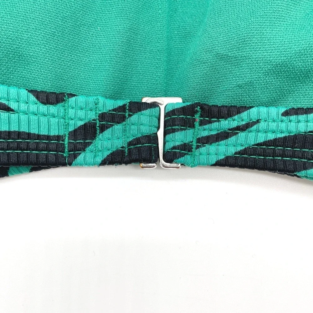 Xhilaration Womens Bikini Top Size Large Y2K‎ Swim Zebra Statement Preppy Bold